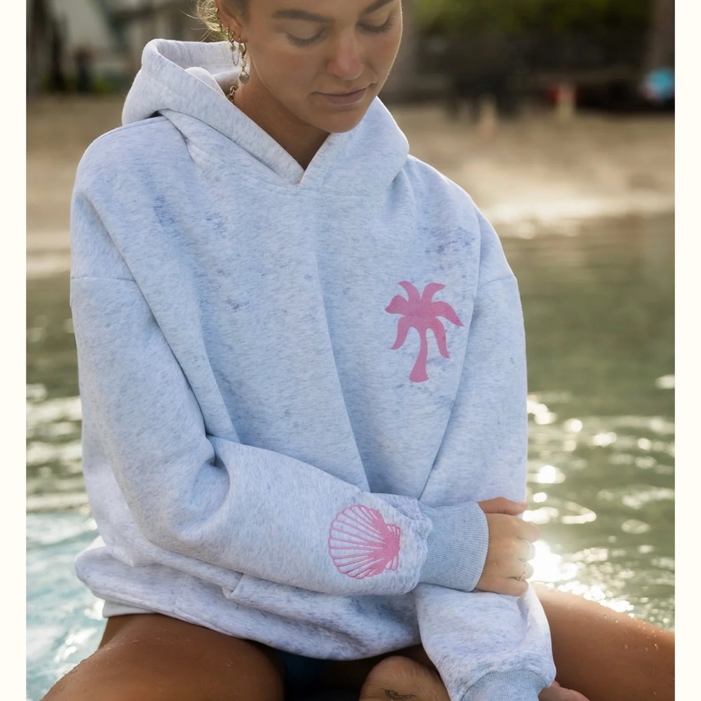 Pink Palm Puff “Hawaii Hibiscus" Hoodie - Picture 4 of 5